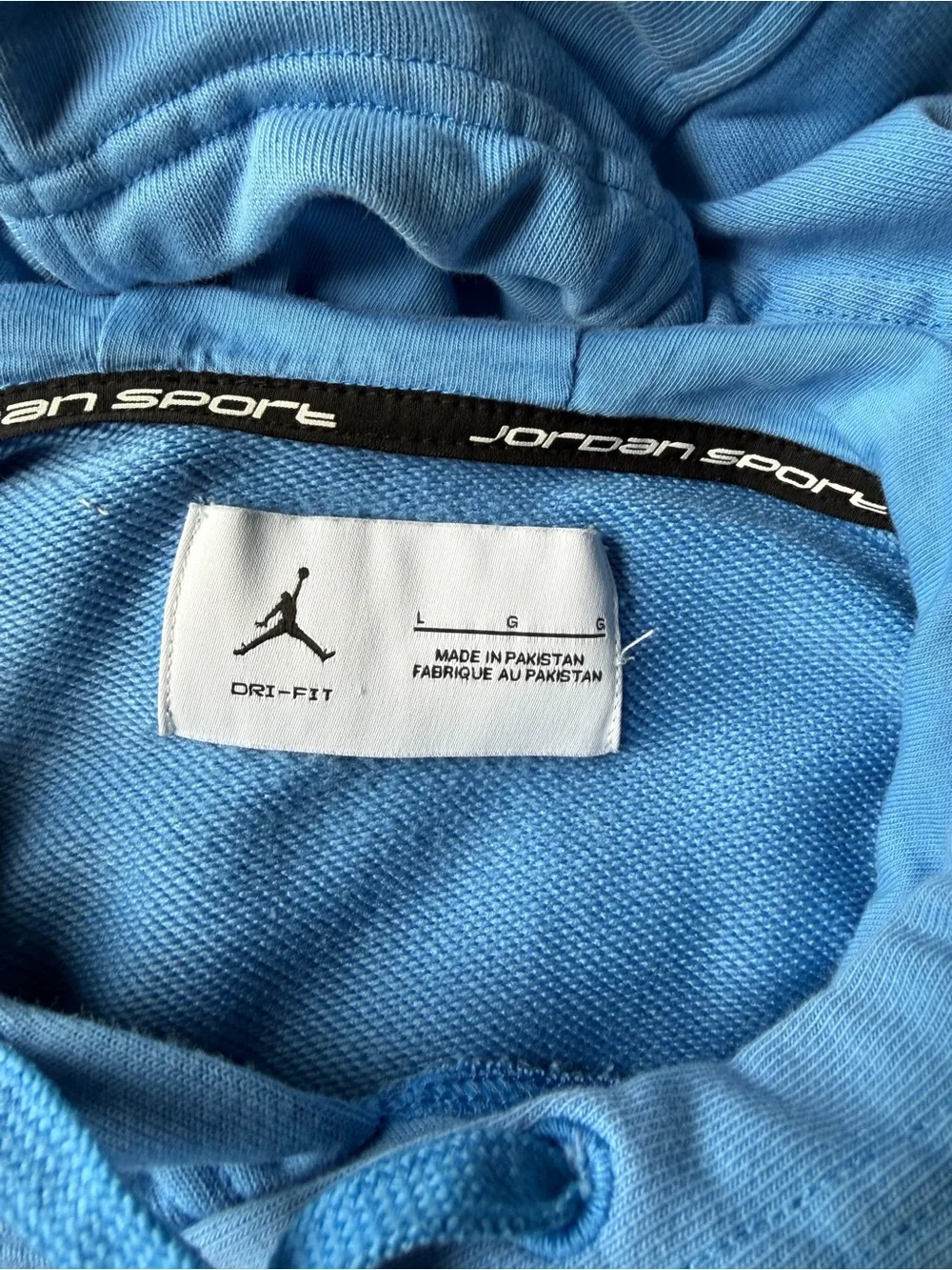 Nike Air Jordan Flight Hoodie University Blue Mens Size Large Activewear Gym